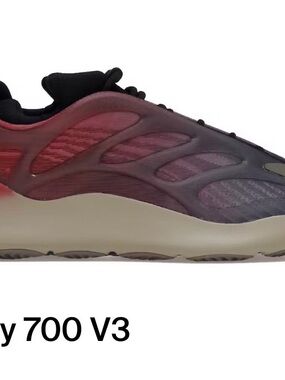 Yeezy 700 V3 Red to Burgundy Fade